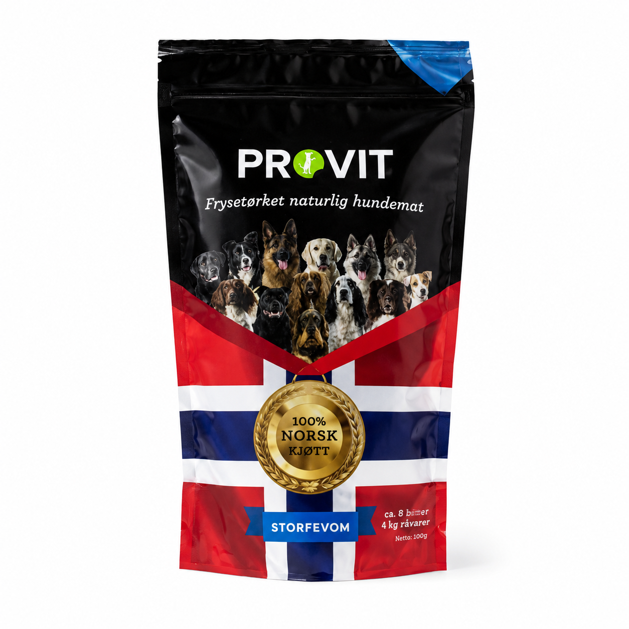 Frysetørket storfevom