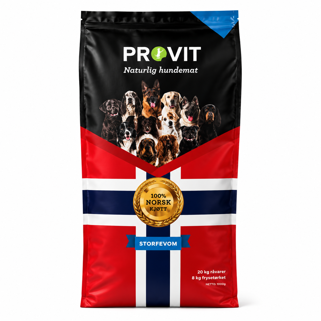Frysetørket storfevom