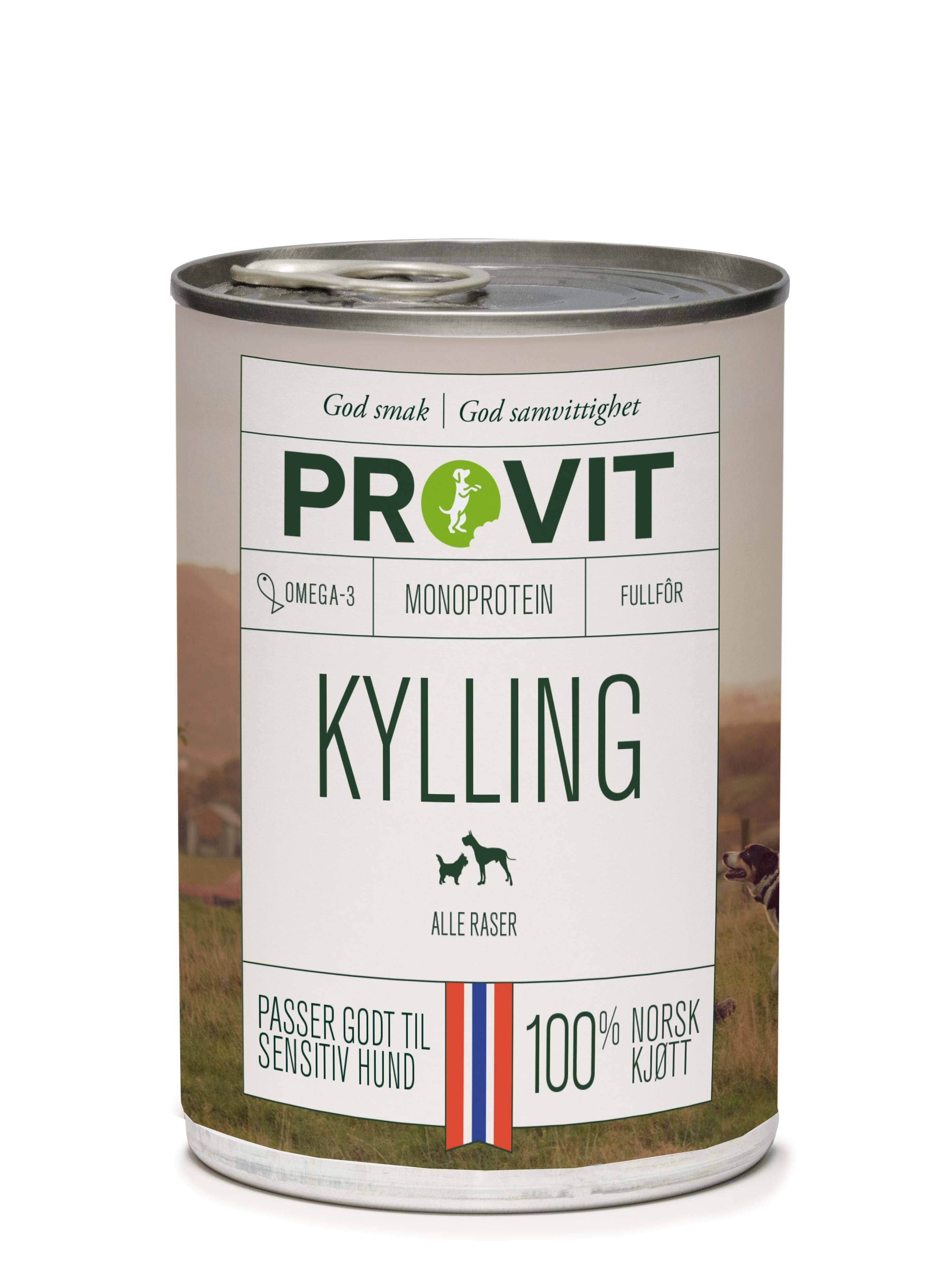 PROVIT Kylling – Monoprotein våtfôr for sensitiv mage
