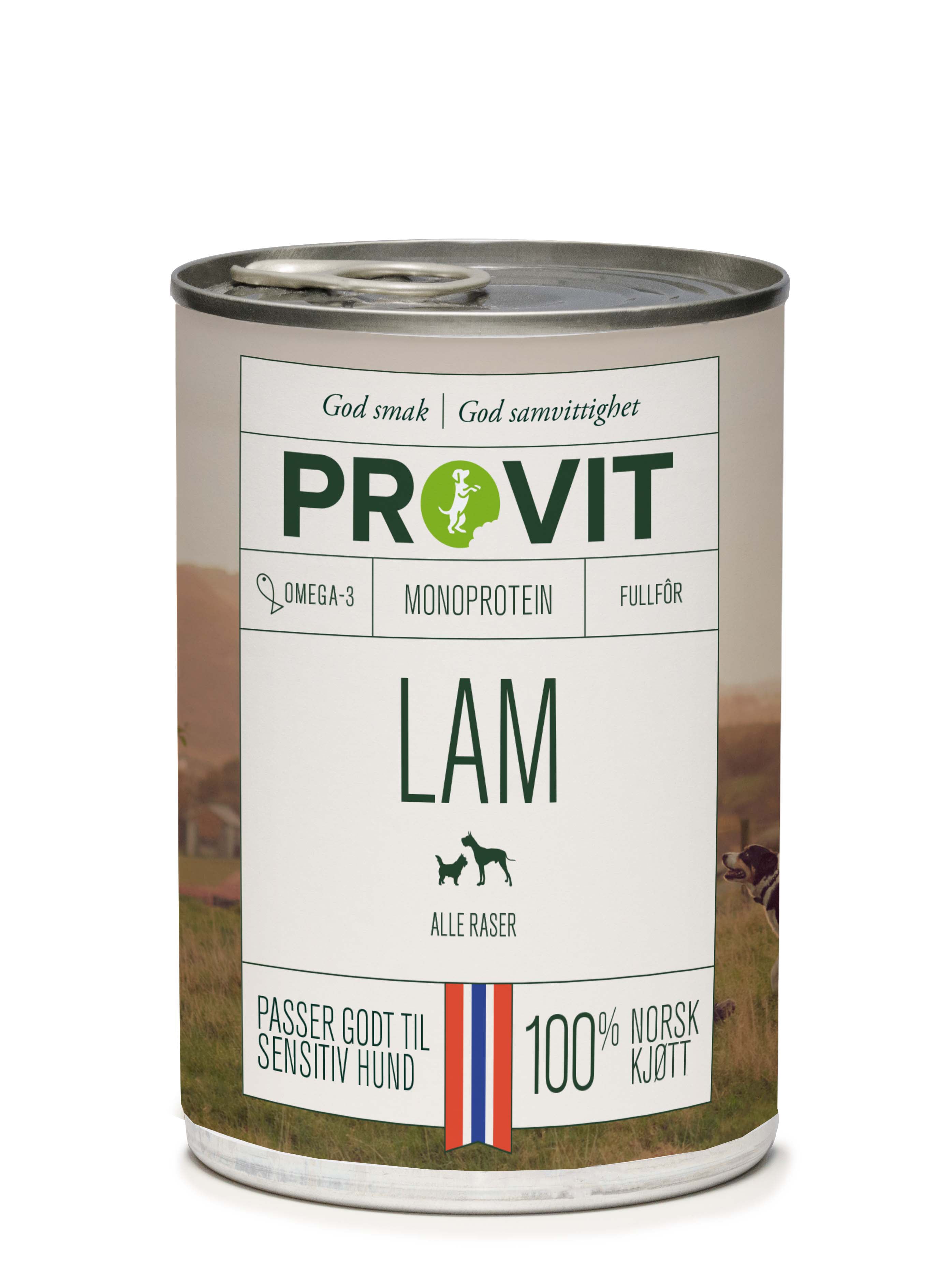 PROVIT Lam – Monoprotein våtfôr for sensitiv mage