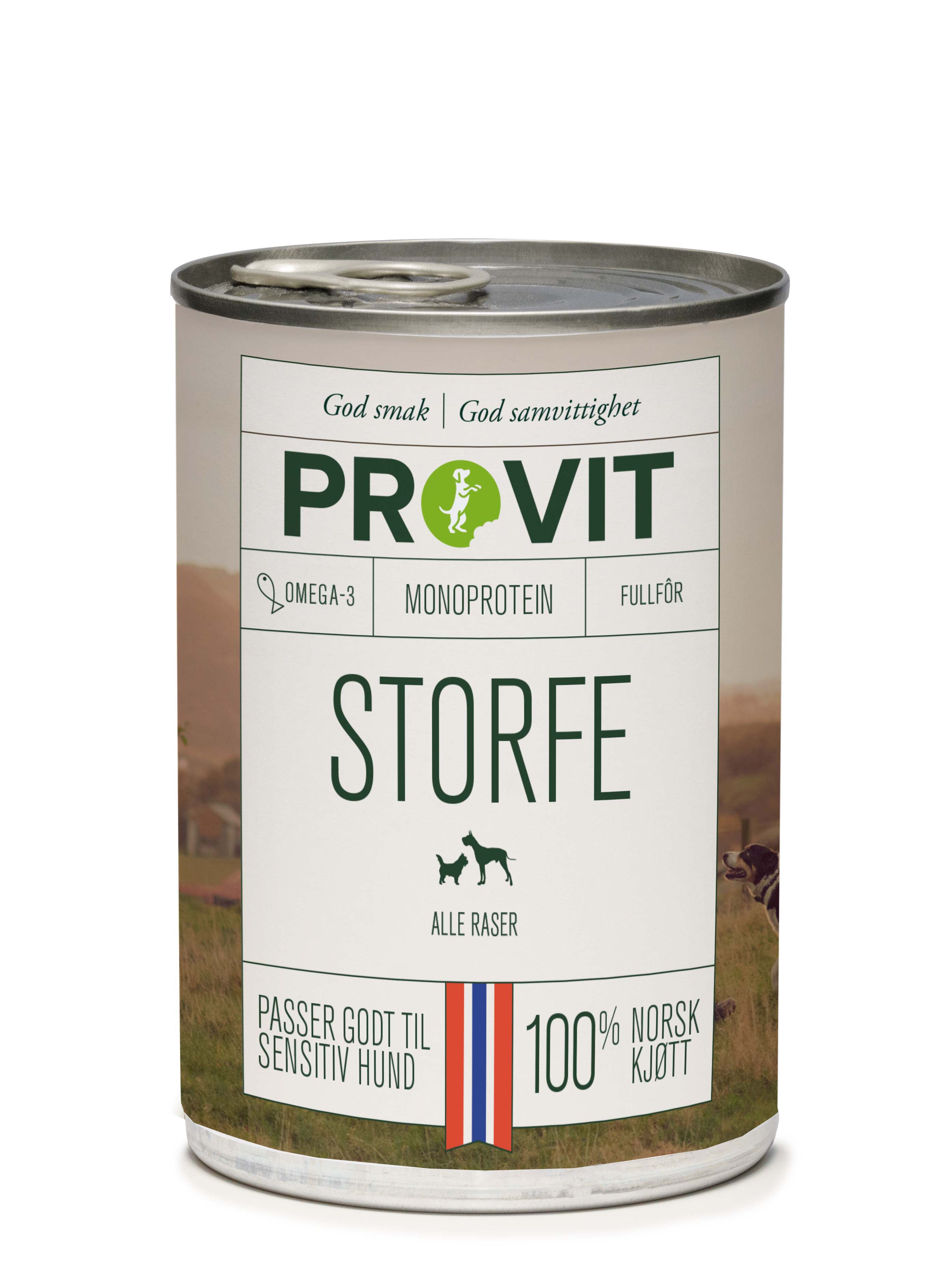 PROVIT Storfe – Monoprotein våtfôr for sensitiv mage